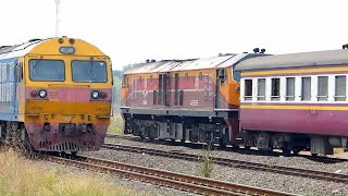 SRT Thai Railway รถไฟไทย - รถจักร GEA ทำสับเปลี่ยน สถานีหนองคาย Shunting at Nong Khai Station