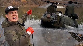Found Crushed Helicopter While Magnet Fishing!