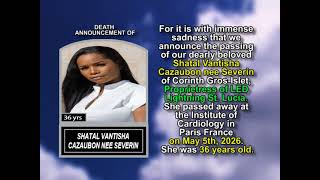 Shatal Vantisha Cazaubon nee Severin ~ Short Obituary