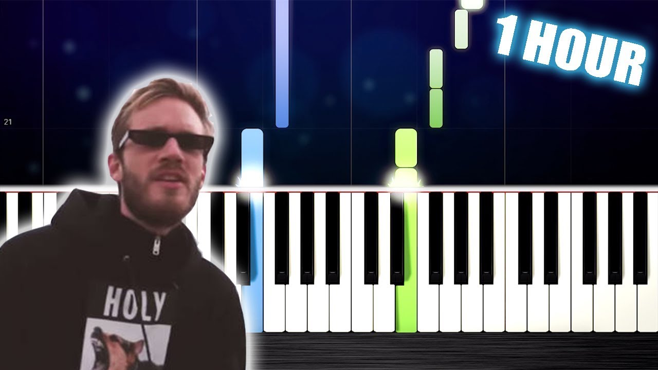 1 HOUR Of B* Lasagna For PEWDIEPIE - EASY Piano Tutorial By PlutaX ...