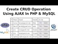 Create CRUD Operation Using AJAX In PHP & MySQL | Insert Update Delete Using PHP jQuery AJAX