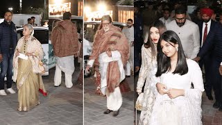 Amitabh Bachchan, Jaya Bachchan, Aishwarya Rai, Aradhya & Abhishek Bachchan Leaving Jamnagar