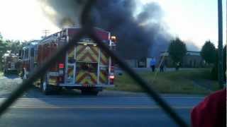 Fire at Cast - M Reproductions Inc. in Hillsville, N.C. 6-26-12 (Trinity, N.C.)