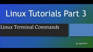 Linux Tutorials Part 3 Terminal Commands English
