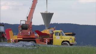 Zlin Z-137T Agro Turbo a jeřáb Tatra 148 ČKD AD20 - práškovací letadla / powder aircraft