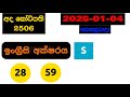 ada kotipathi 2506 2025.01.04 today lottery result අද අද කෝටිපති ලොතරැයි ප්‍රතිඵල dlb