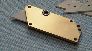 Knife Making - Small Brass Titanium Construction Knife