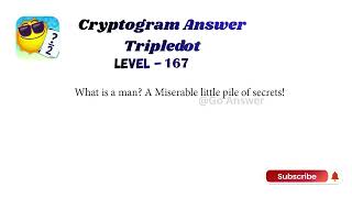 Cryptogram Tripledot Level 161 to 170 Answers | Cryptogram Tripledot Answer | Go Answer