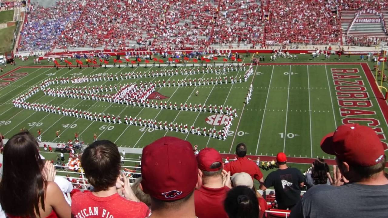 University Of Arkansas Razorback Marching Band 9/3/16 #5 - YouTube