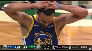 Steph Curry and the warriors getting emotional in final minutes of NBA finals game 6.