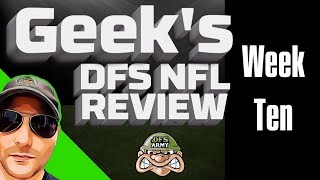 Geek's NFL Week 10 Draftkings DFS GPP Milly Maker Tournament Lineup Review