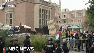 Police and protesters clash in new demonstration at UCLA