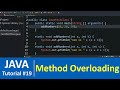 Java Tutorial #19 - Method Overloading in Java Programming