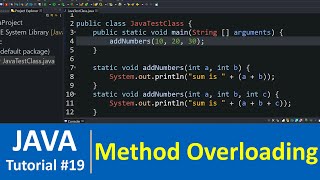 Java Tutorial #19 - Method Overloading in Java Programming