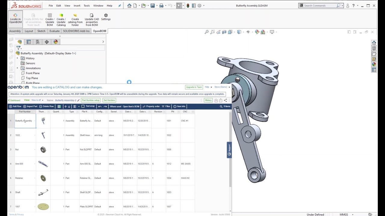 Solidworks OpenBOM Add-in: Catalog To BOM Connection Improvements In ...