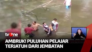 Jembatan Putus, Puluhan Pelajar di Probolinggo Terjatuh ke Sungai | Kabar Pagi tvOne