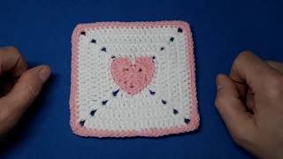 Heart Granny Square Crochet