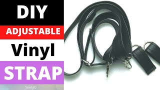 🔵How to Make a Vinyl Adjustable Crossbody Bag Strap | DIY D-ring Tabs @SewlyJo