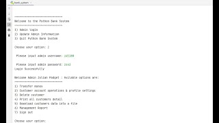 Banking System in Python| Completely base in OOP| Console base Program