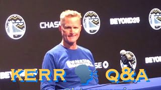 📺 Entire STEVE KERR pregame: Stephen Curry March 1st target; Draymond out; Wiggins; Kings