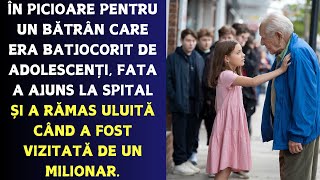 În picioare pentru un bătrân care era batjocorit de adolescenți, fata a ajuns la spital