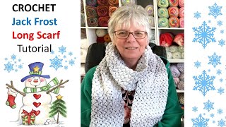 Easy Crochet Jack Frost Long Scarf Tutorial   #MakeitPremier