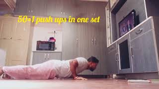 50+1 push ups is one set    51 முறை தண்டால் பயிற்சி