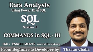 Commands in SQL - Part III DML(INSERT, UPDATE, DELETE)
