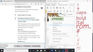 Installing PDF Proofreading Marks Acrobat Stamps on Windows