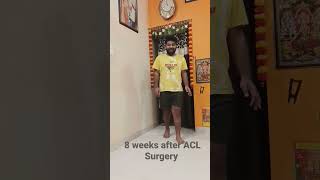 Walking 🚶‍♂️ without brace after 8 weeks of ACL surgery 😊 😃