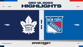 NHL Highlights | Maple Leafs vs. Rangers - December 12, 2023