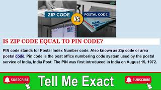 Is ZIP Code Equal to PIN Code | ZIP Code VS PIN Code | Difference between ZIP and PIN Code