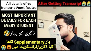 Amazing VU Insect is on fire ๐ฅ | I kiss my #vu Transcript | VU/degree Transcript Details | #vu VLOGS