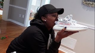 Surprised My Wife With New Yeezy's (Tint Blue V2's)