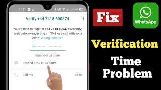 Fix Whatsapp Verification Time problem 2024 | How can I bypass WhatsApp verification time?