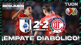 HIGHLIGHTS | Querétaro 2-2 Toluca | Liga Mx - CL2024 J1 | TUDN