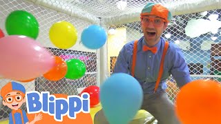 Blippi Learns Colors And Numbers At An Indoor Playground | Kids Time | Educational Videos for Kids