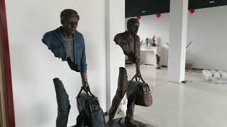 Life Size Traveler bronze Bruno Catalano sculpture