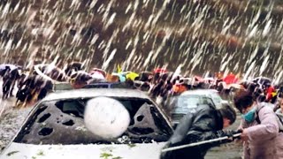 Large hail caught on camera in NSW today..!! Hailstorm devastates Armidale