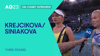 Krejcikova/Siniakova On-Court Interview | Australian Open 2023 Third Round