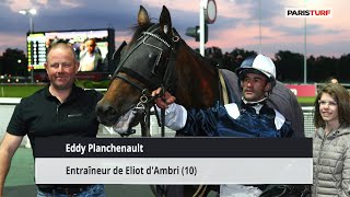 Eddy Planchenault, entraîneur de Eliot d'Ambri (16/02 à Paris-Vincennes)