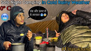 Solo Motorbike Camping In Uttarakhand Munsyari | Alone Cooking \u0026 Camping In Forest | Snow Mountains