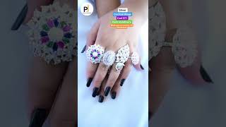 New designer beautiful Silver cocktail Rings 🤩, with 47% discount instant on first order #shorts