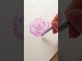 Painting an easy purple watercolour rose using an angular brush 💜 #shorts #art