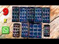 9 phones WhatsApp - Z Fold, OPPO, iPhones, A52s, Z Flip, Xiaomi, Blackview, Samsung Note & iPhone X