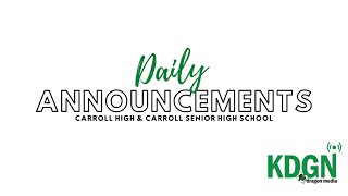 Announcements 11.13.24