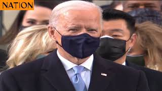 President-elect Joe Biden arrives on the Inauguration platform