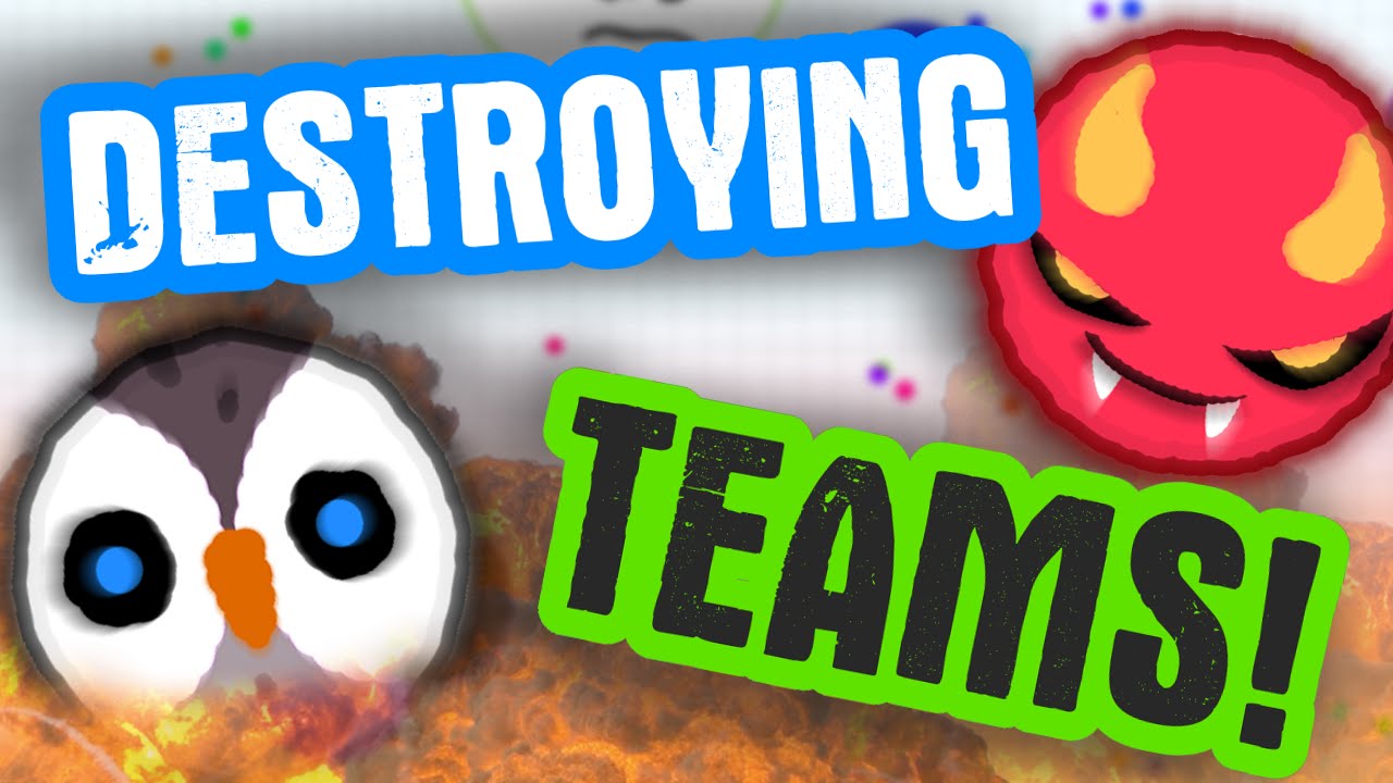 DESTROYING TEAMS IN AGARIO // Agar.io - YouTube