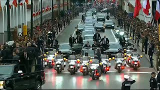 French President Macron waves to Moroccans from open top car during visit  | VOA News