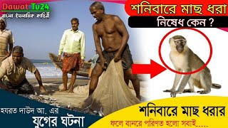 শনিবারে মাছ ধরা নিষেধ কেন ?|মাছ ধরলেই বানর হয়ে যেতো islamic kahini|Dawat Tv24কোনদিন মাছ খাবেন না